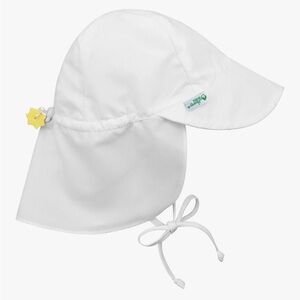 White Kids Sun Hat with Neck Flap